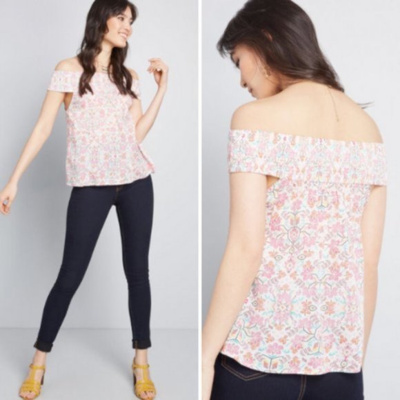 NWT Modcloth Lovely As Can Be Off-the-Shoulder Top | XL - Picture 1 of 4